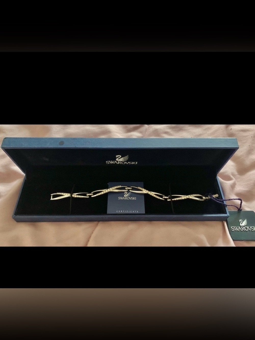 NWT Swarovski Silver and Gold Bracelet with Authenticity Certificate